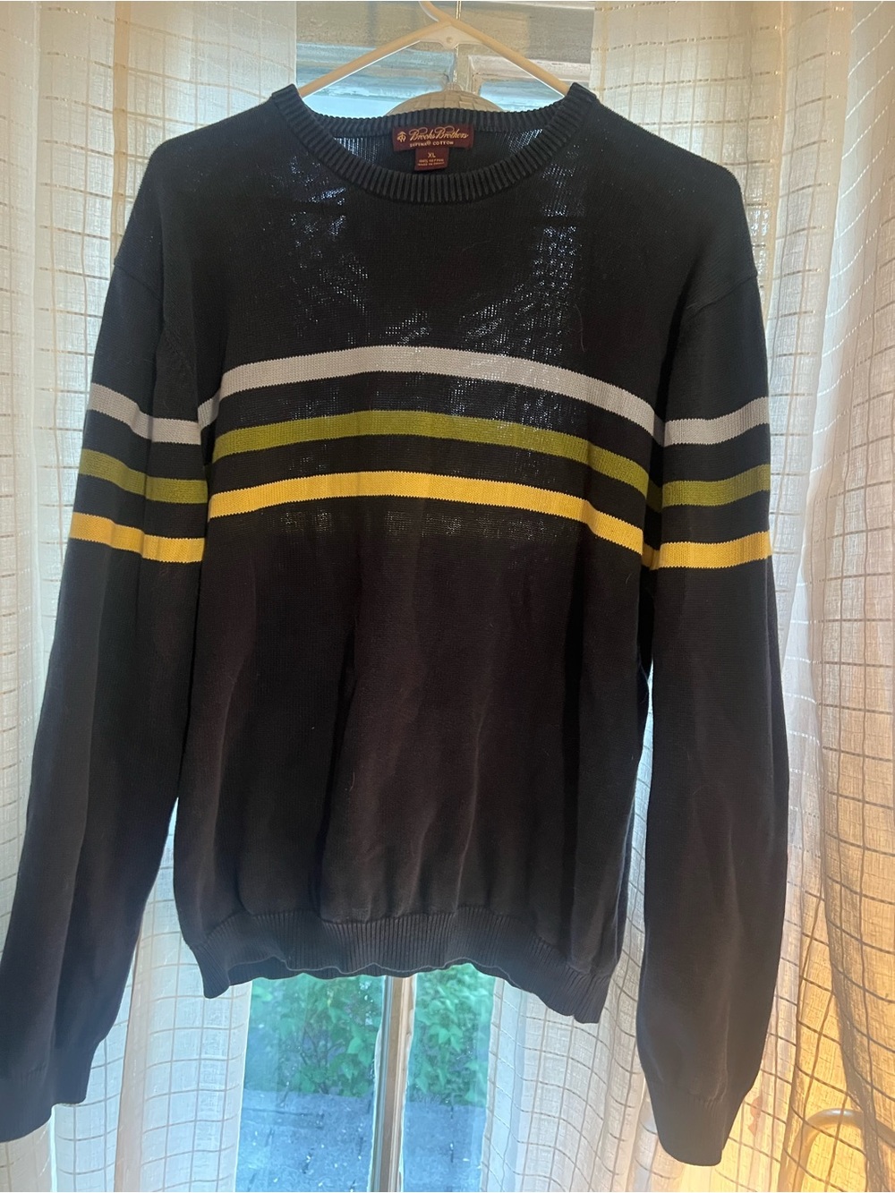 Brooks Brothers Men's Black Supima Cotton Crewneck Sweater